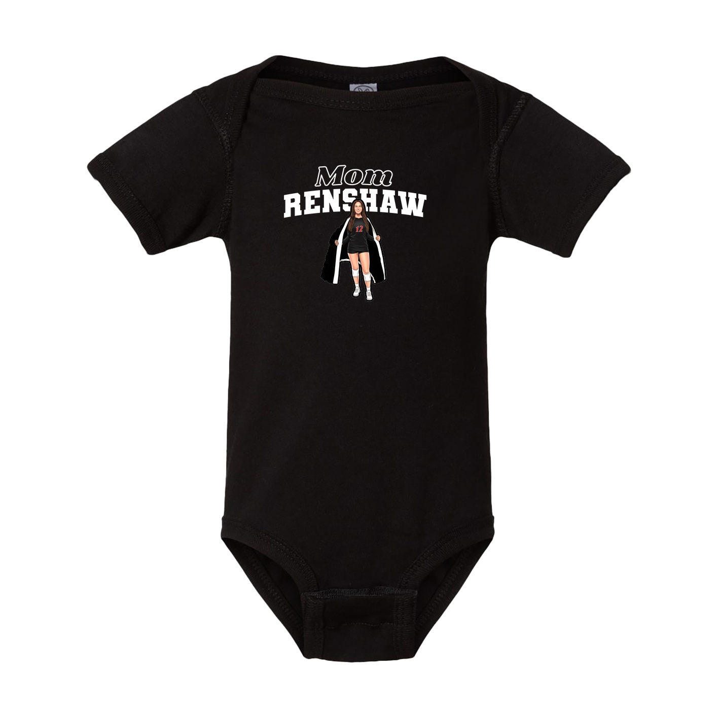 Baby Onesie — Mothers Day Block in Black
