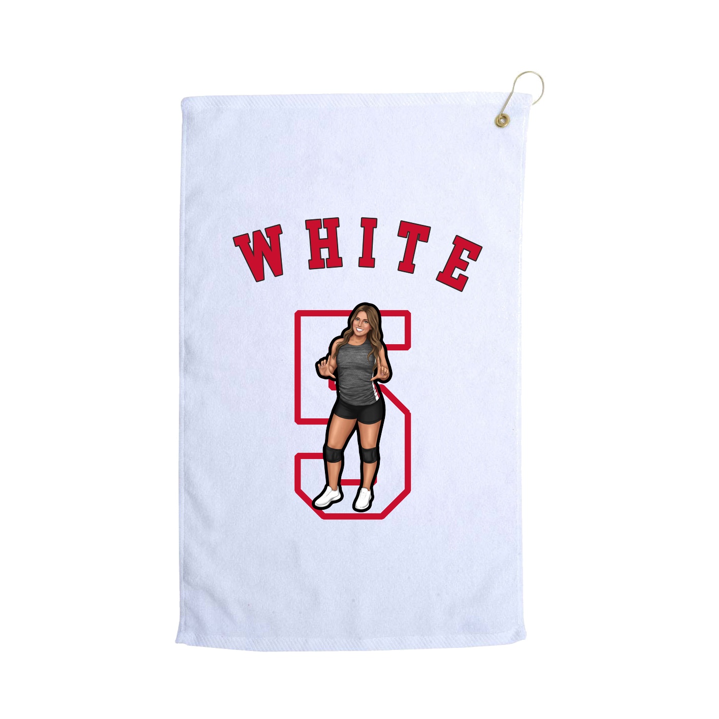 Golf Towel — Shirsey Arch in White