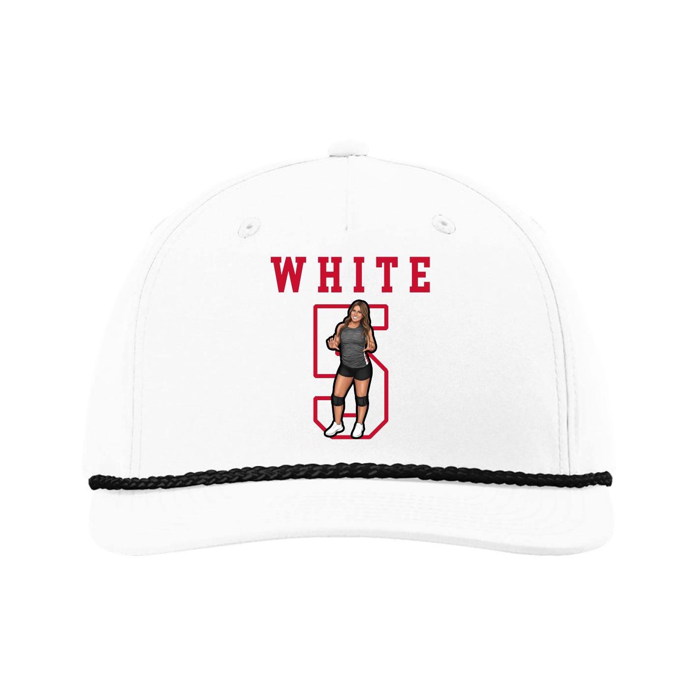 Five-Panel Classic Rope Cap — Shirsey in White