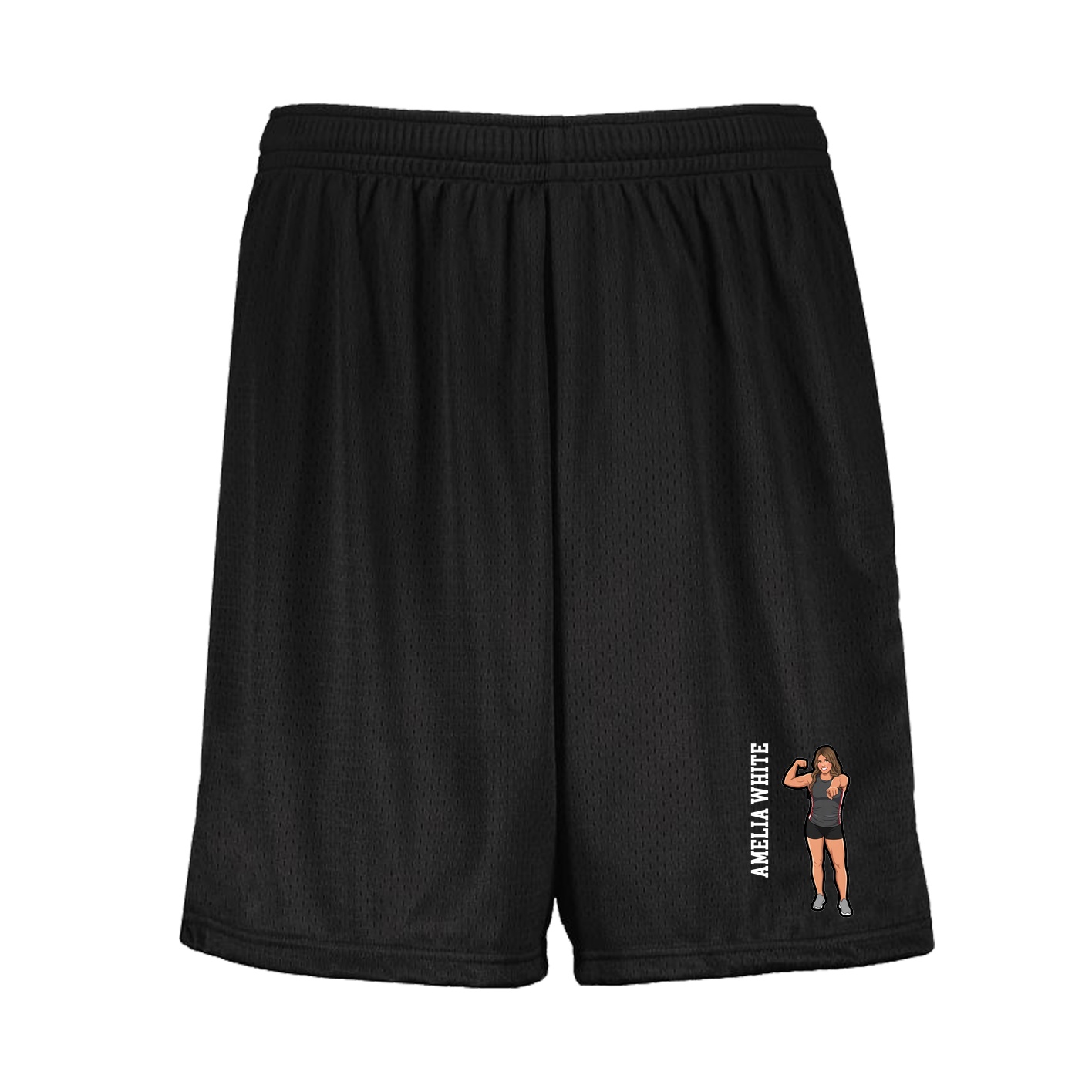 Shorts — Name Vertical in Black