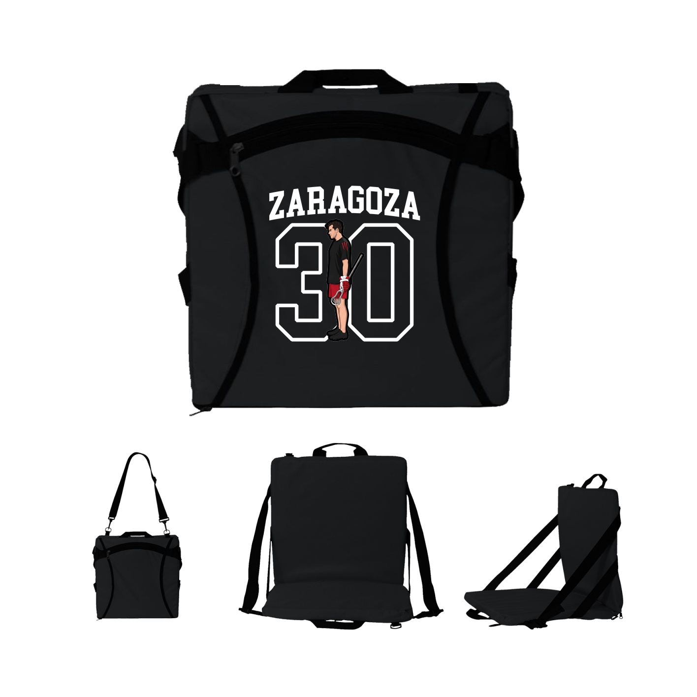 Folding Stadium Seat — Shirsey in Black