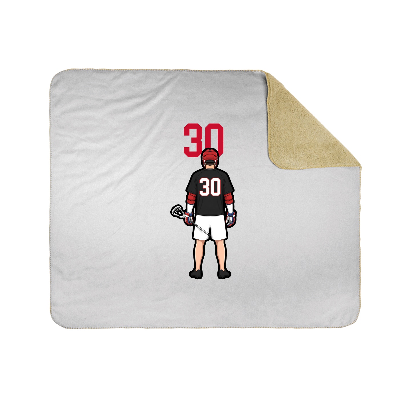 Throw Blanket — Number Top in White