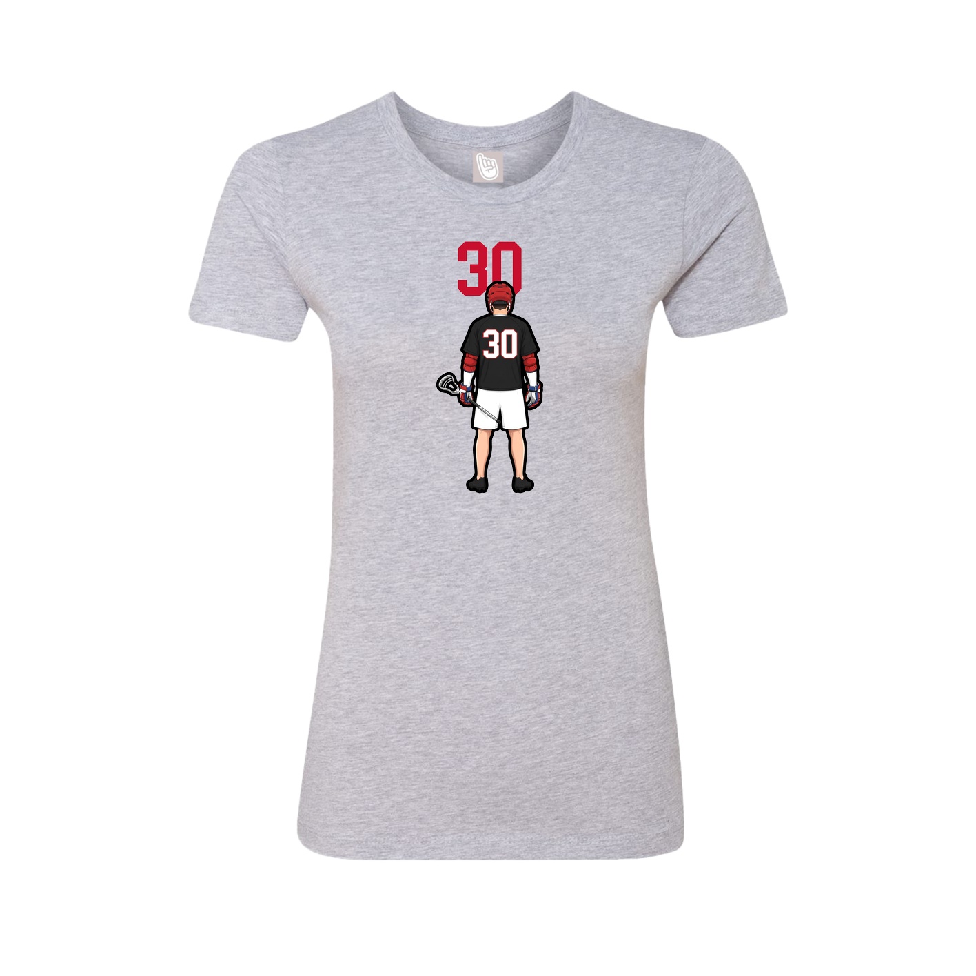 Womens Tee — Number Top in Grey