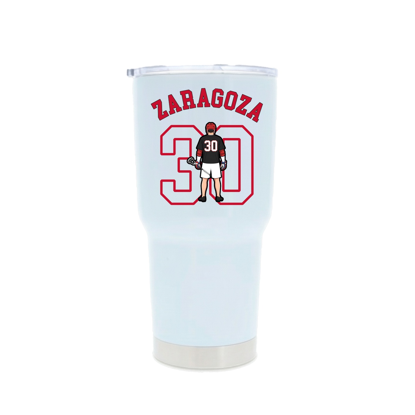 30oz Stainless Steel Tumbler — Shirsey Arch in White