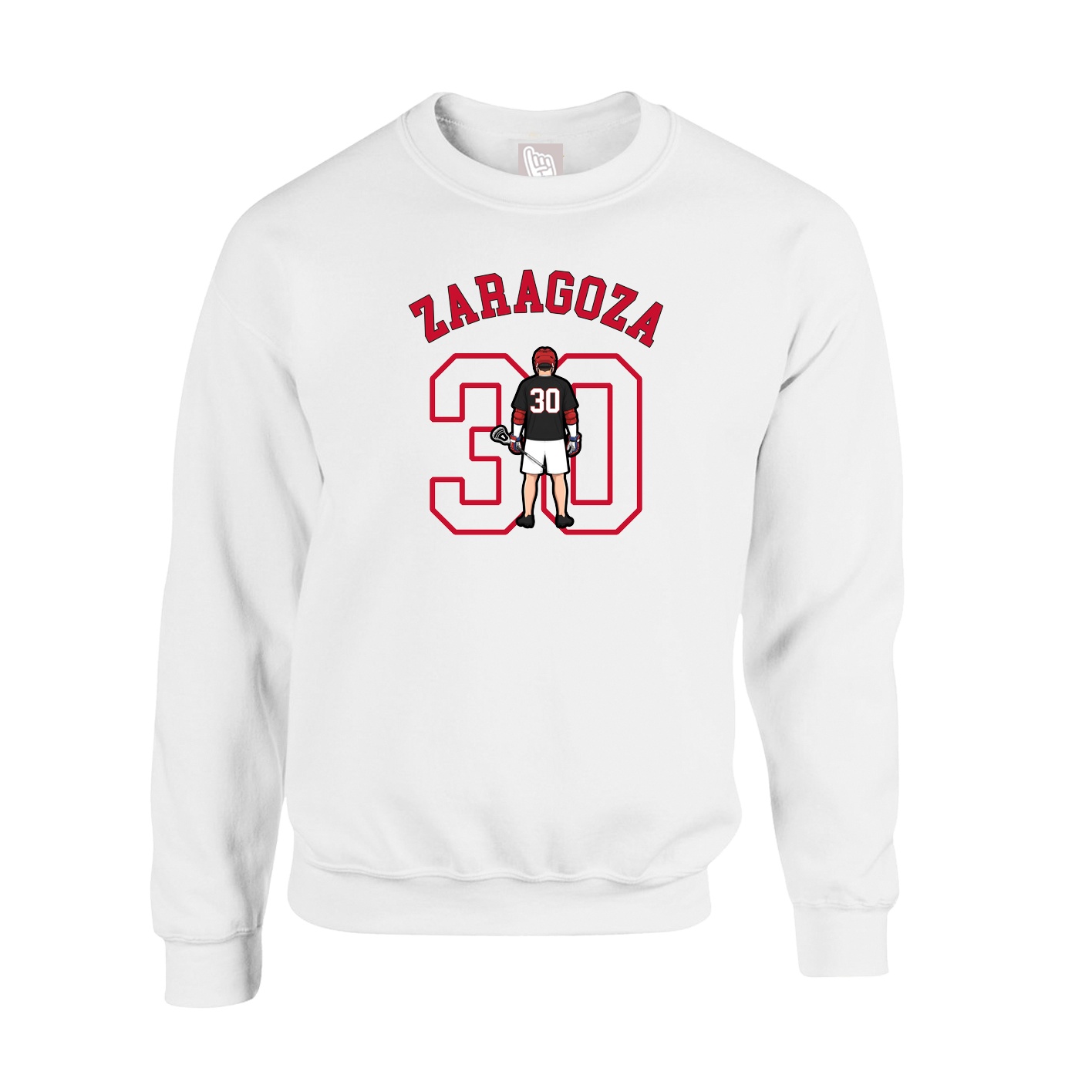 Fleece Crew — Shirsey Arch in White