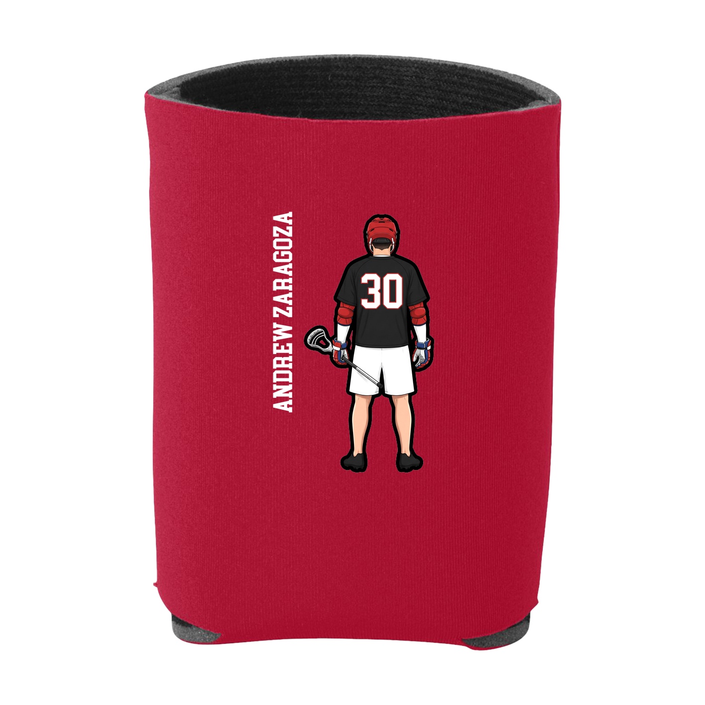 Can Holder — Name Vertical in Red