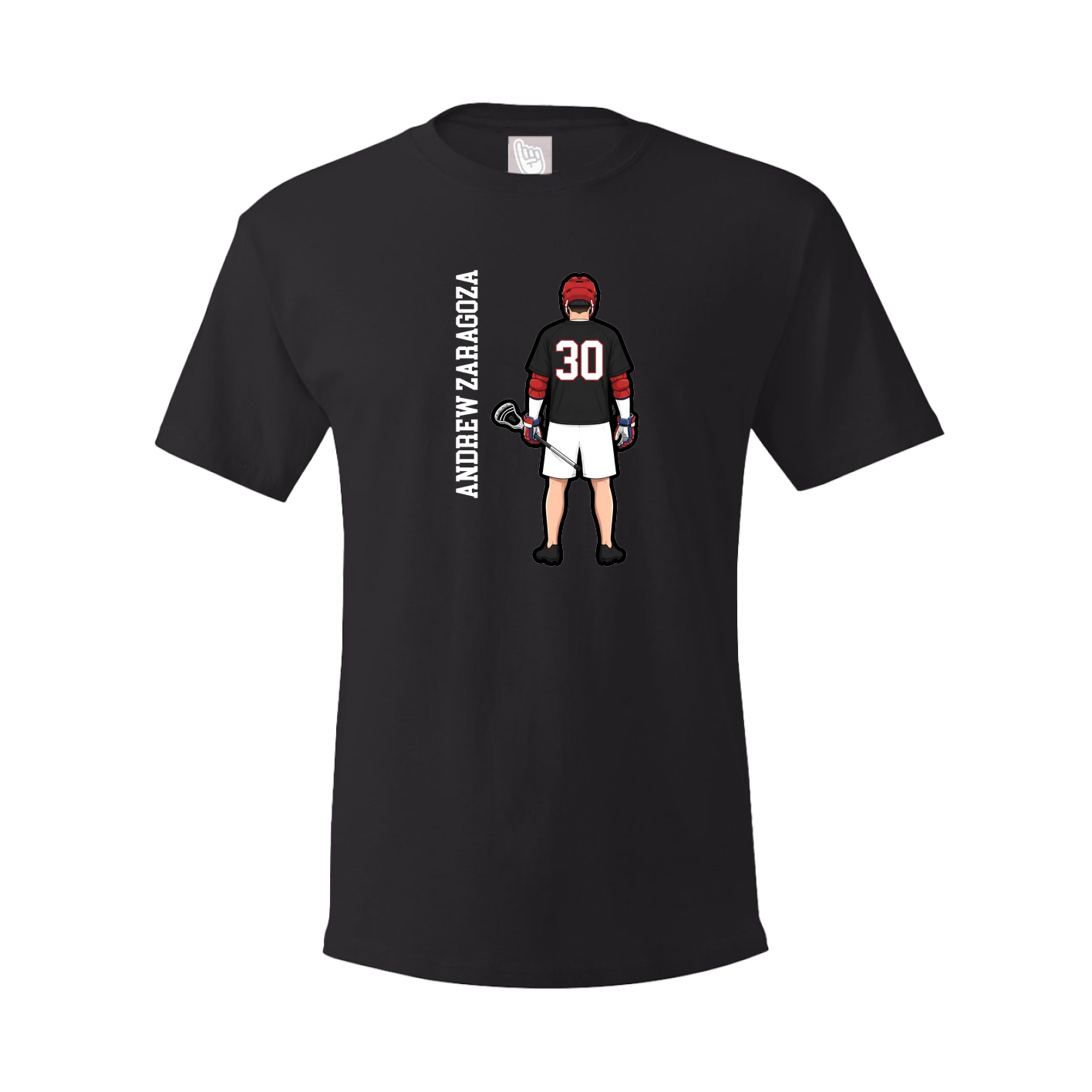 Tee — Name Vertical in Black