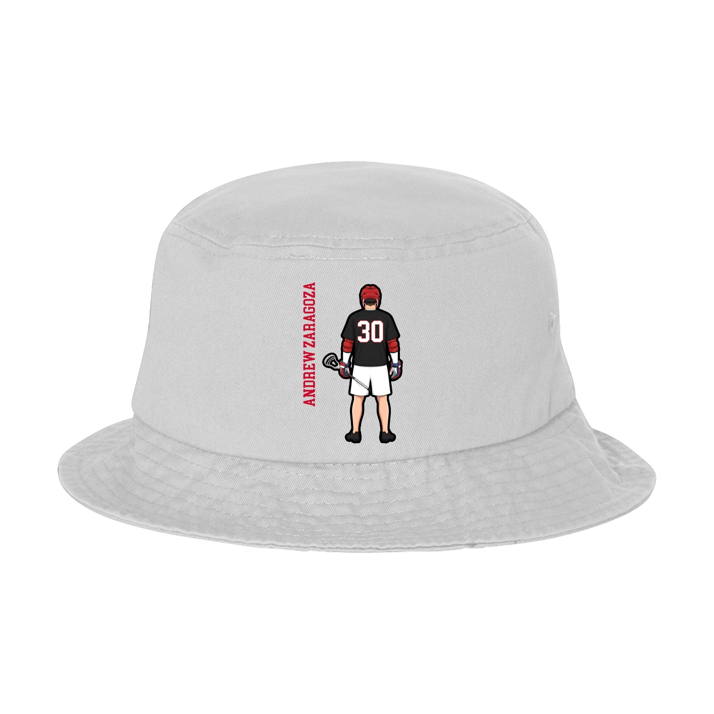 Bucket Cap — Name Vertical in White