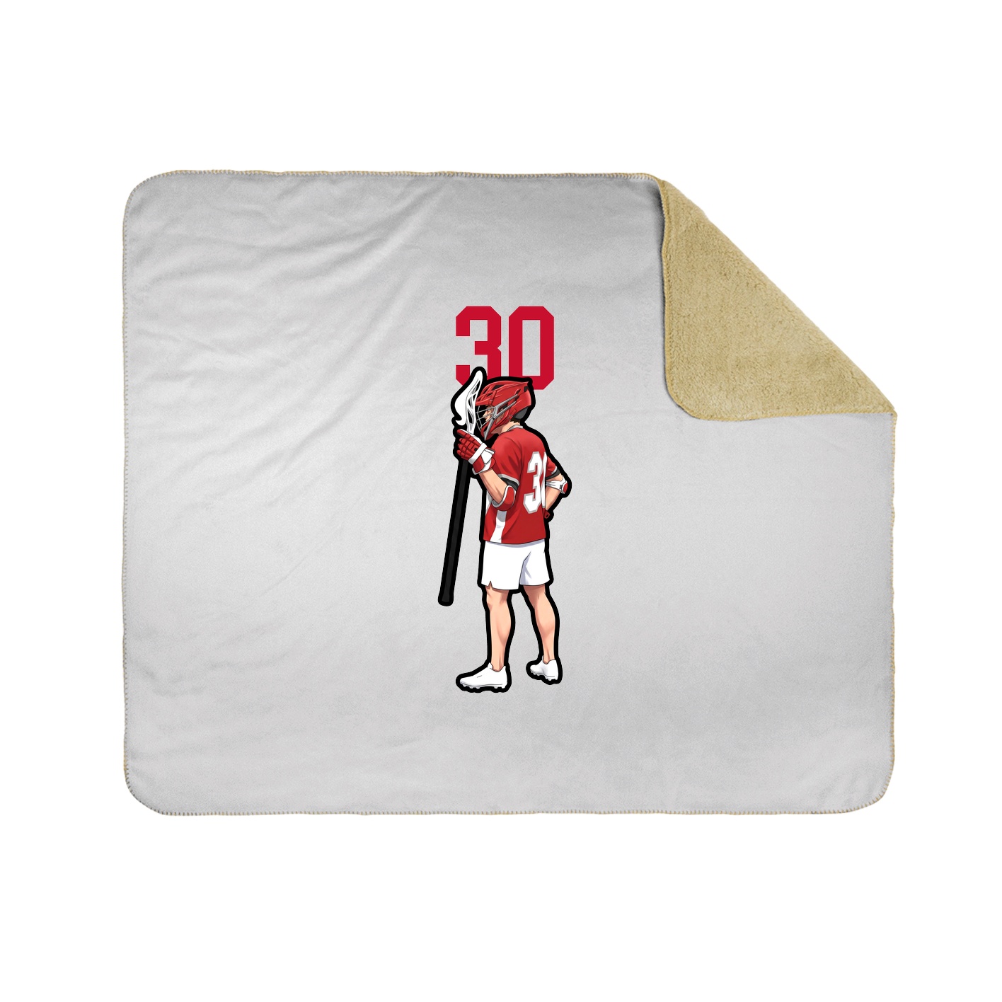 Throw Blanket — Number Top in White