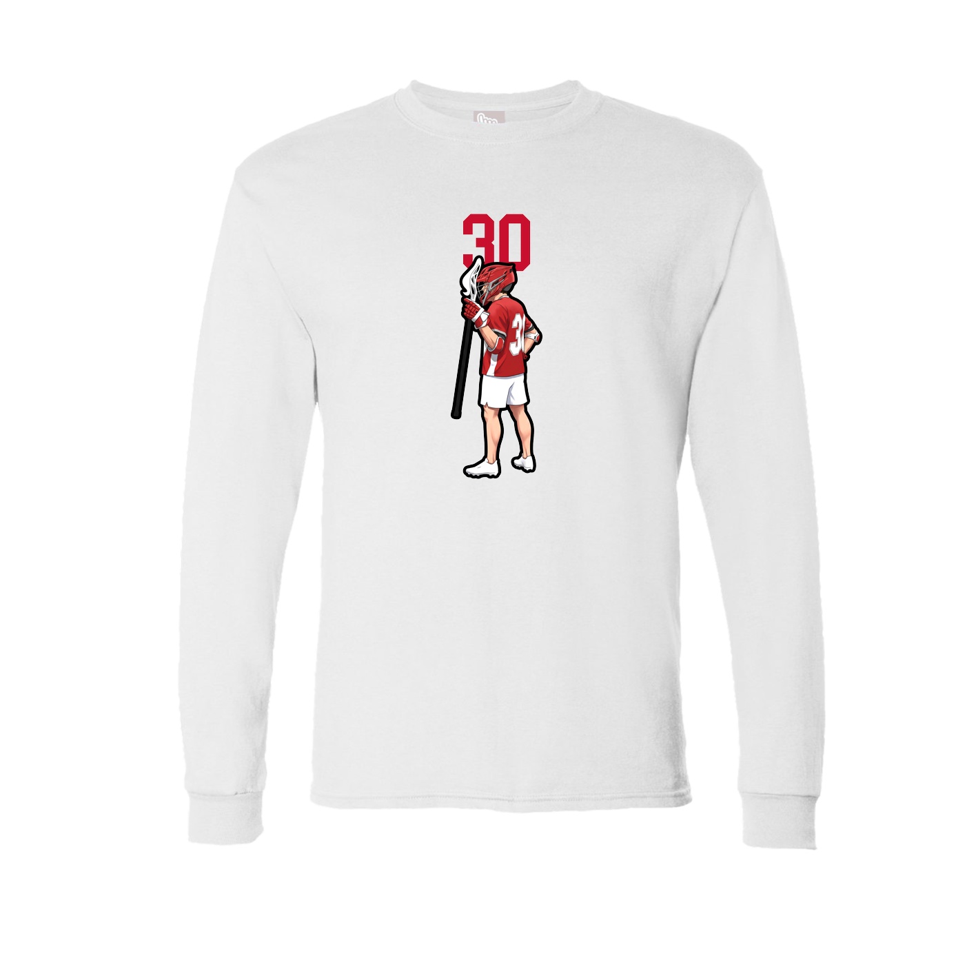 Long Sleeve Tee — Number Top in White