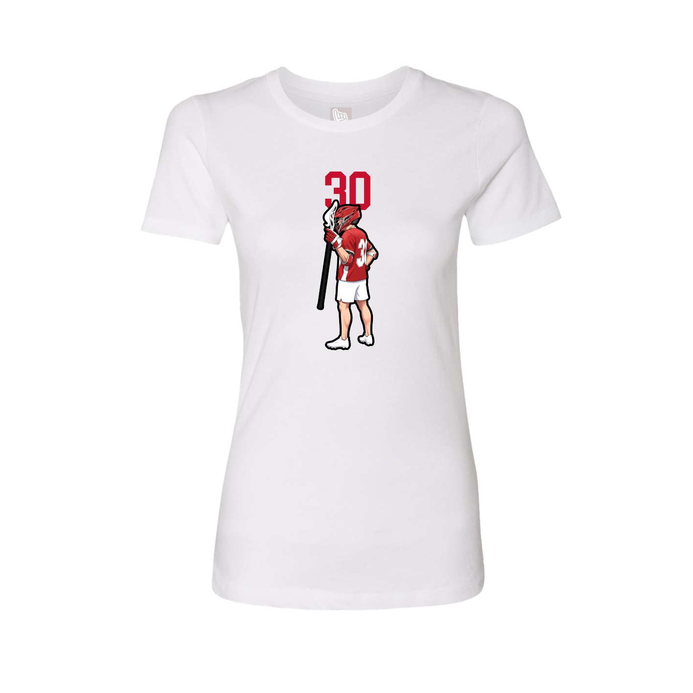 Womens Tee — Number Top in White