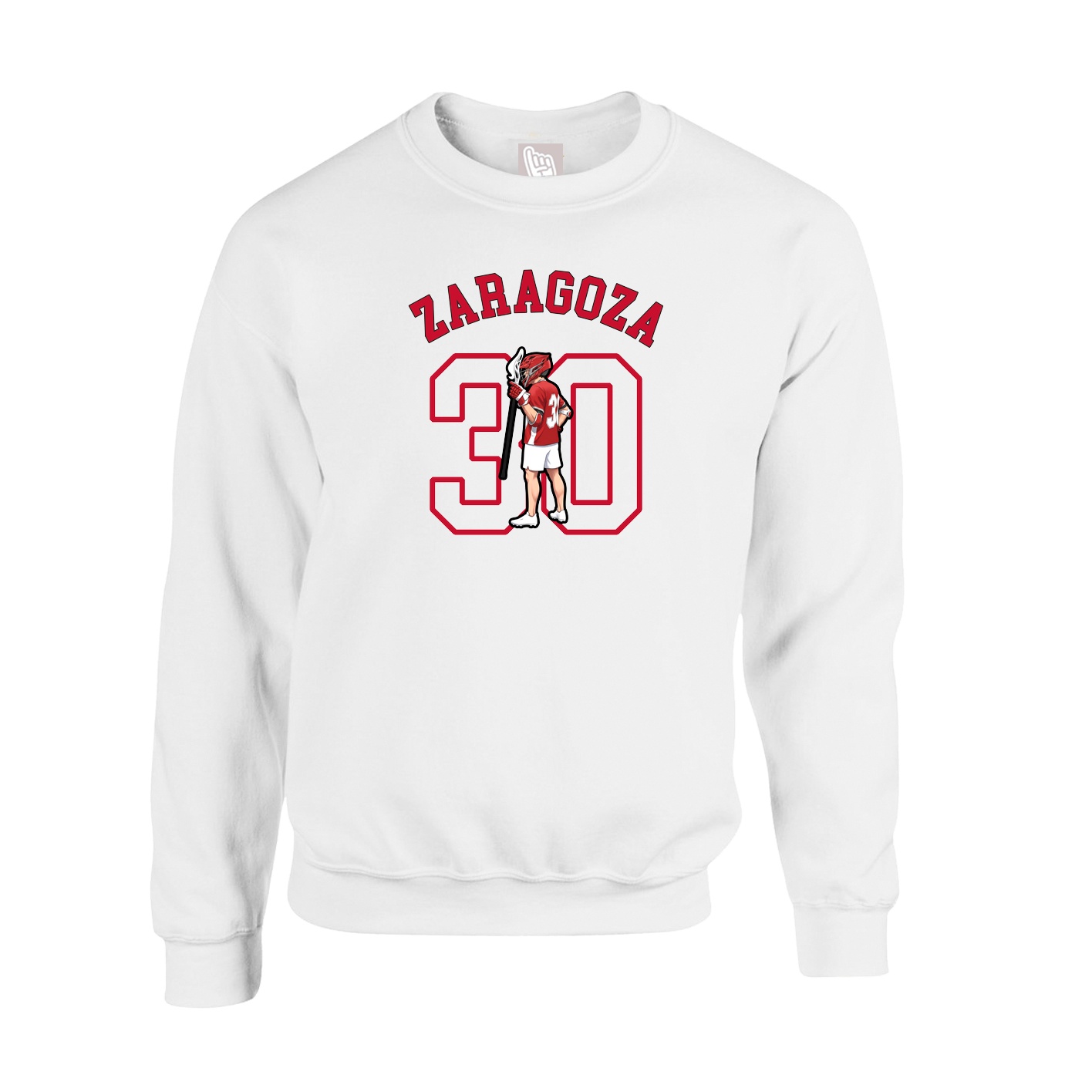 Fleece Crew — Shirsey Arch in White
