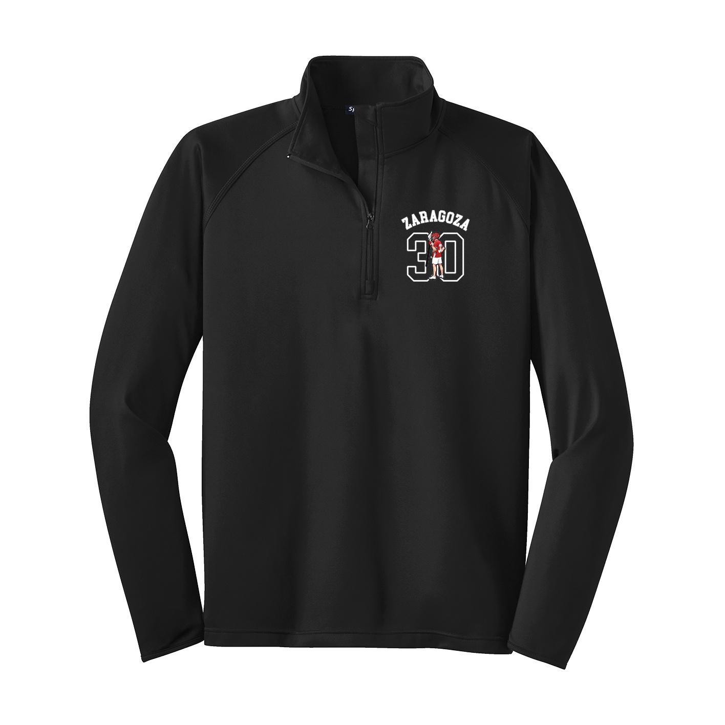 Q-Zip Pullover — Shirsey Arch in Black