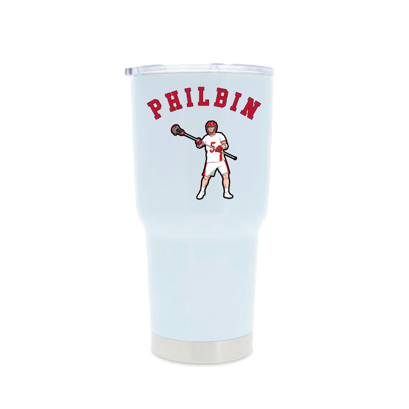 30oz Stainless Steel Tumbler — Shirsey Arch in White