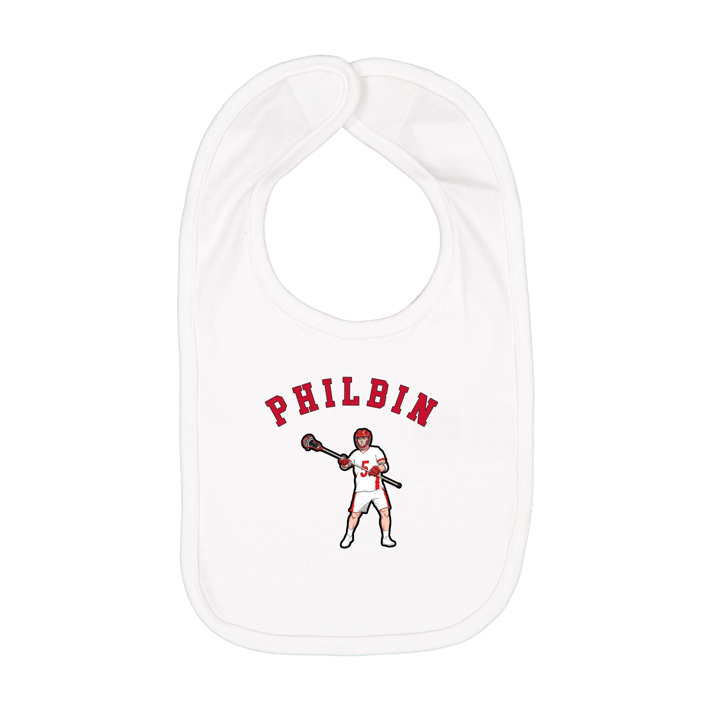 Infant Bib — Shirsey Arch in White