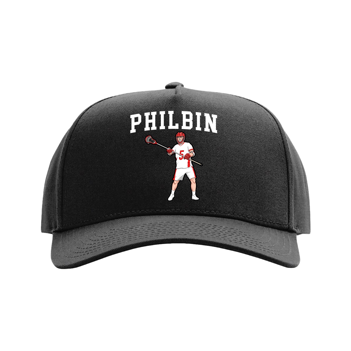 Full Fabric Five-Panel Champ Cap — Shirsey in Black