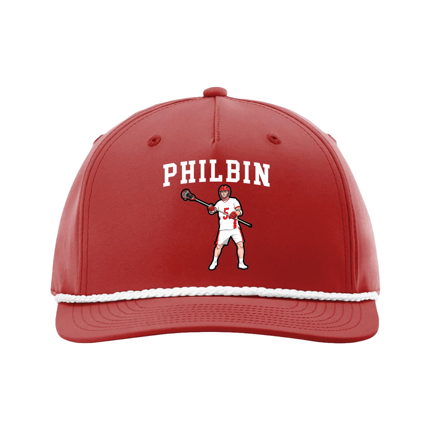Five-Panel Classic Rope Cap — Shirsey in Red