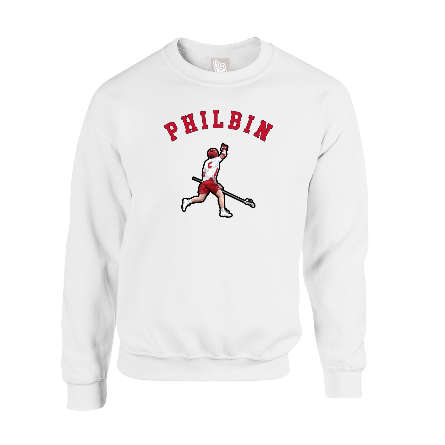 Fleece Crew — Shirsey Arch in White