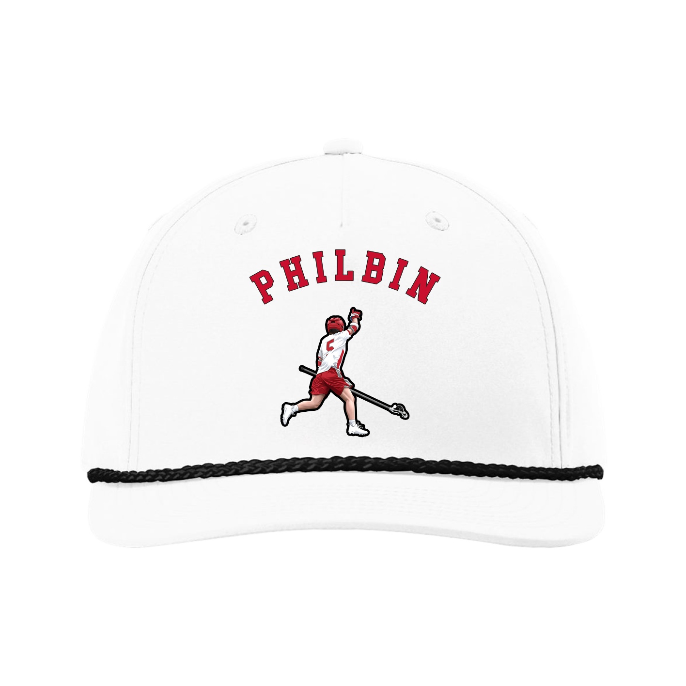 Five-Panel Classic Rope Cap — Shirsey Arch in White