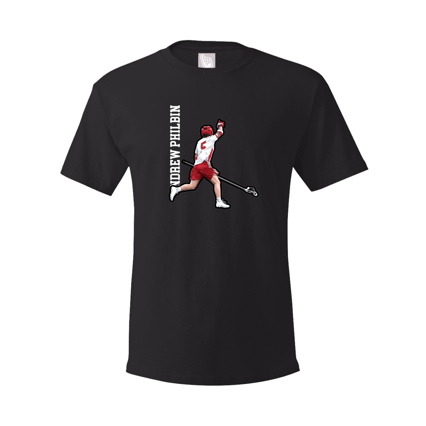 Youth Tee — Name Vertical in Black