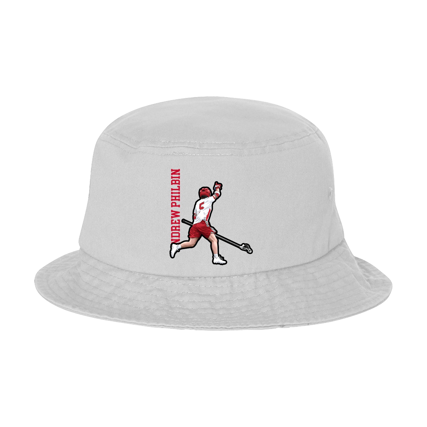 Bucket Cap — Name Vertical in White