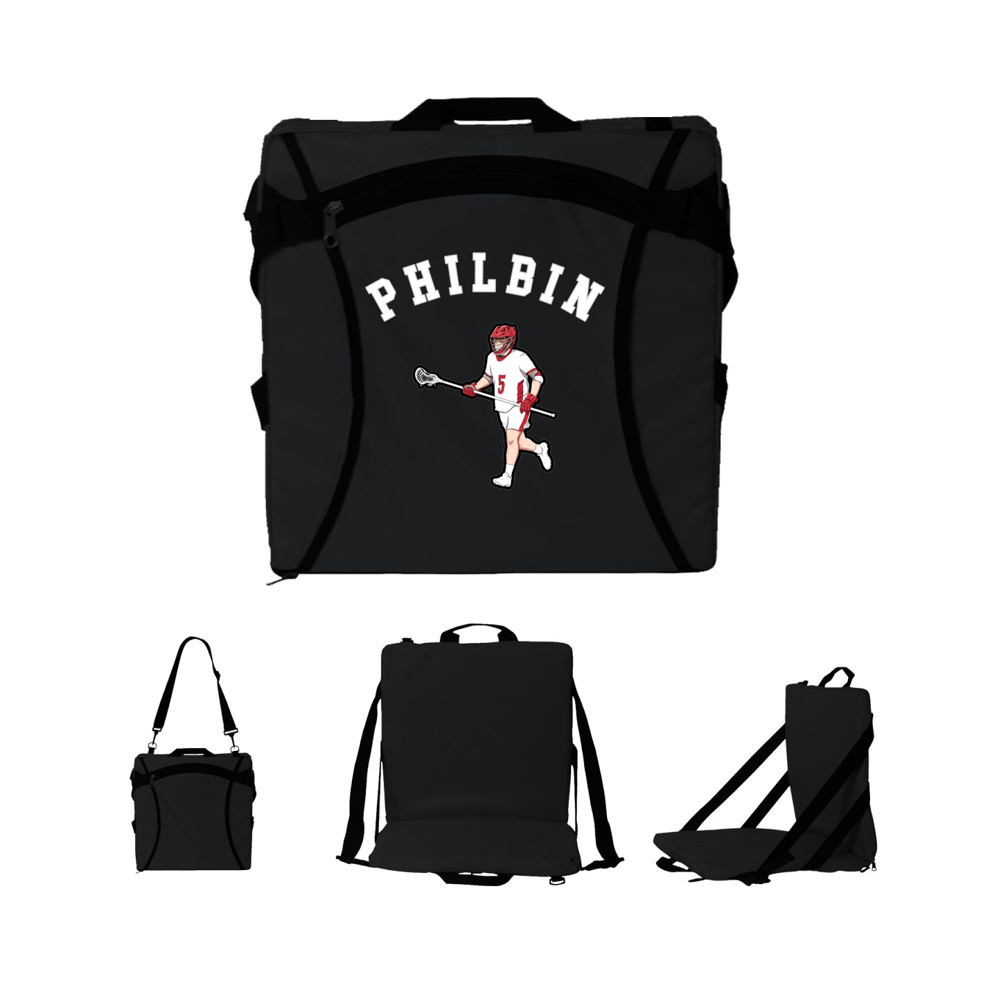 Folding Stadium Seat — Shirsey Arch in Black