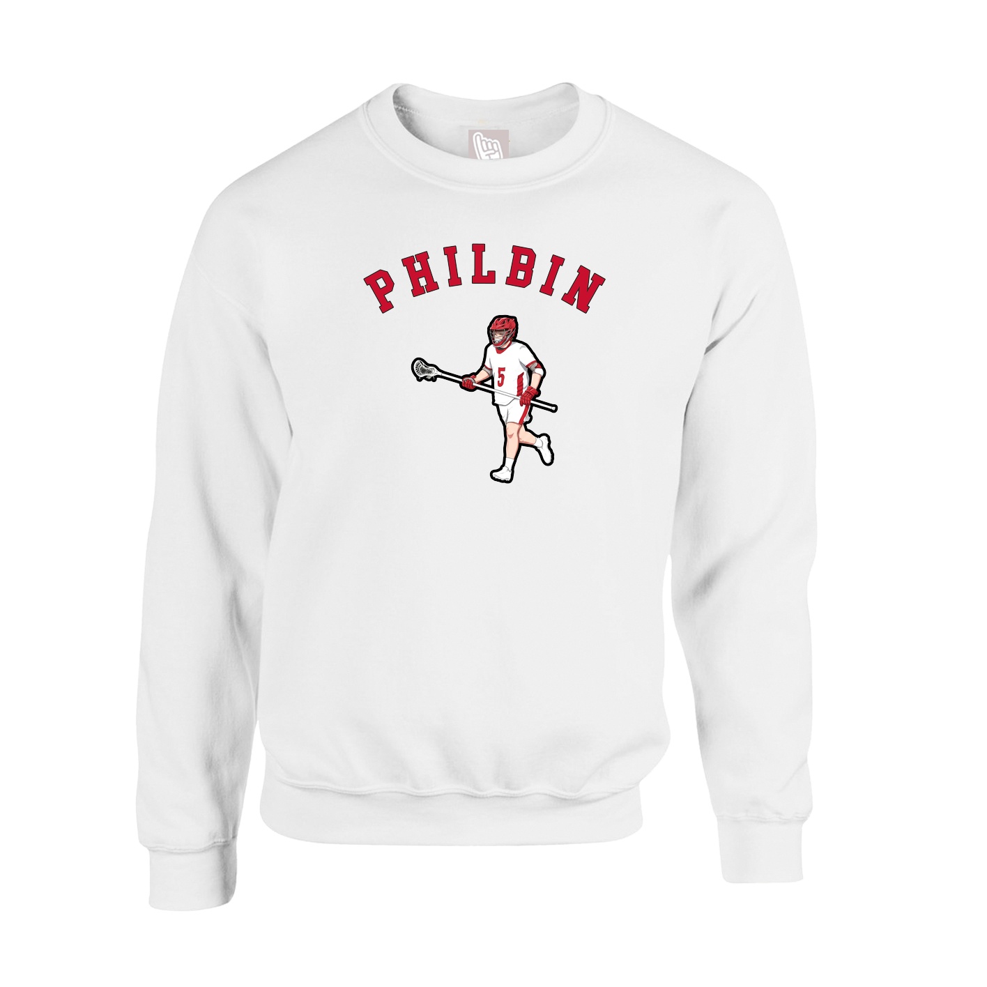 Fleece Crew — Shirsey Arch in White