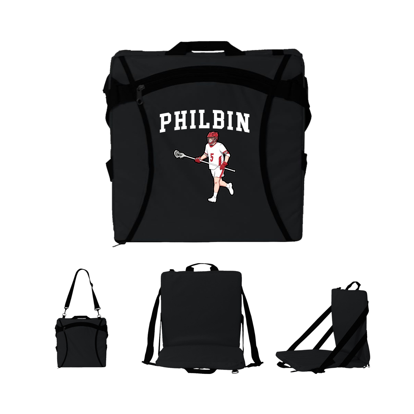 Folding Stadium Seat — Shirsey in Black