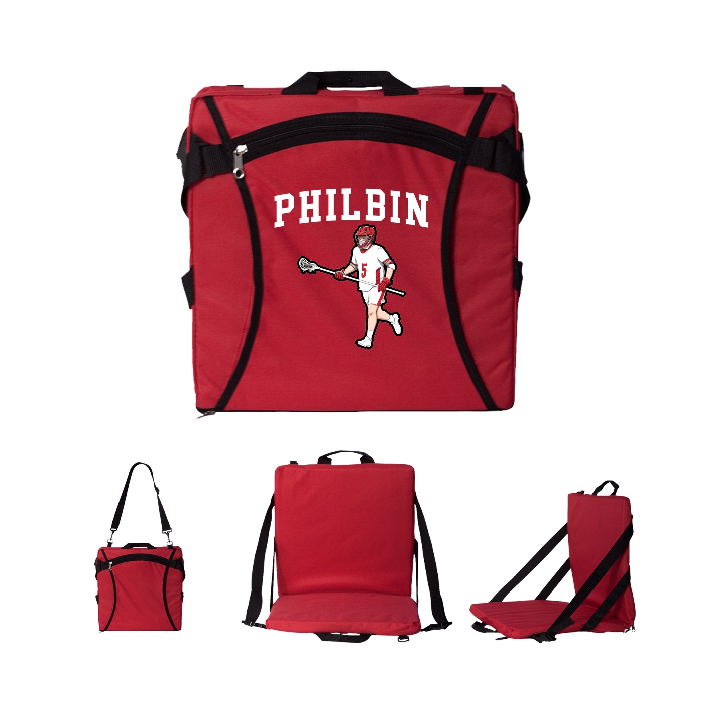 Folding Stadium Seat — Shirsey in Red
