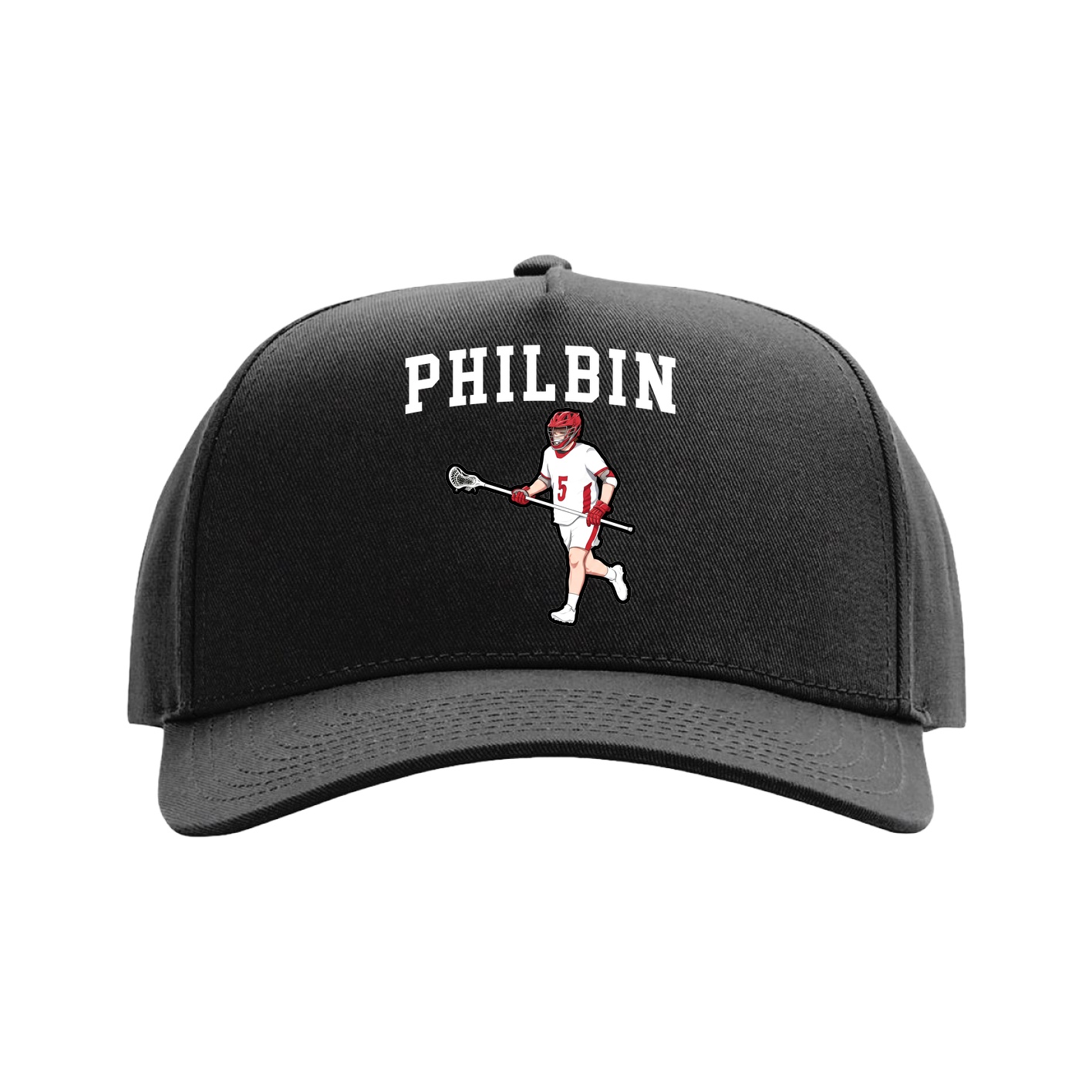 Full Fabric Five-Panel Champ Cap — Shirsey in Black