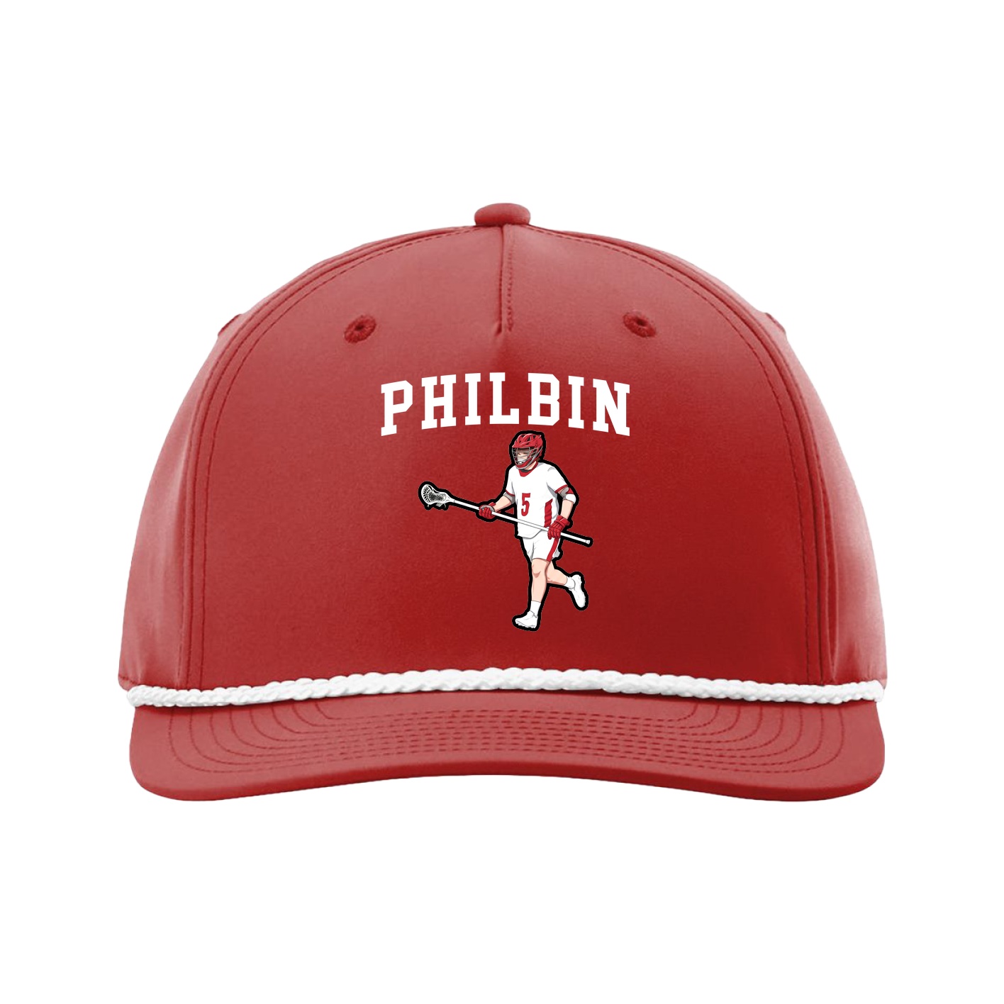 Five-Panel Classic Rope Cap — Shirsey in Red