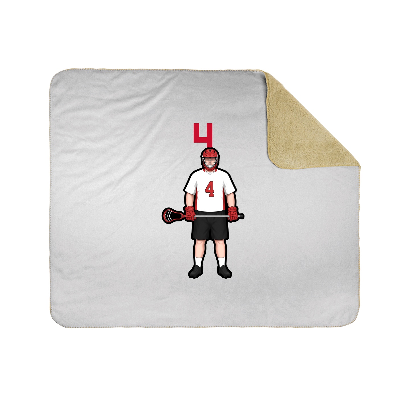 Throw Blanket — Number Top in White