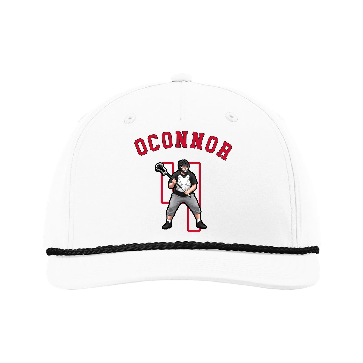 Five-Panel Classic Rope Cap — Shirsey Arch in White