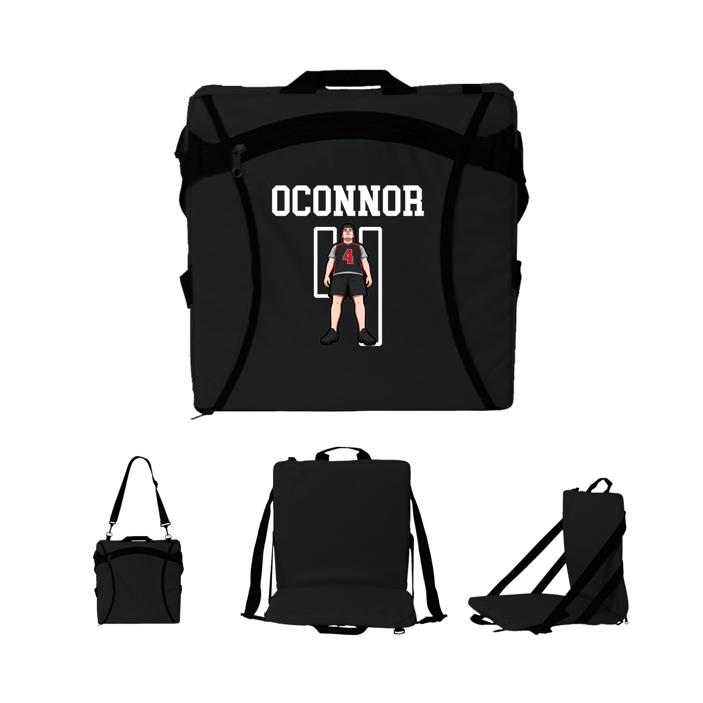 Folding Stadium Seat — Shirsey in Black