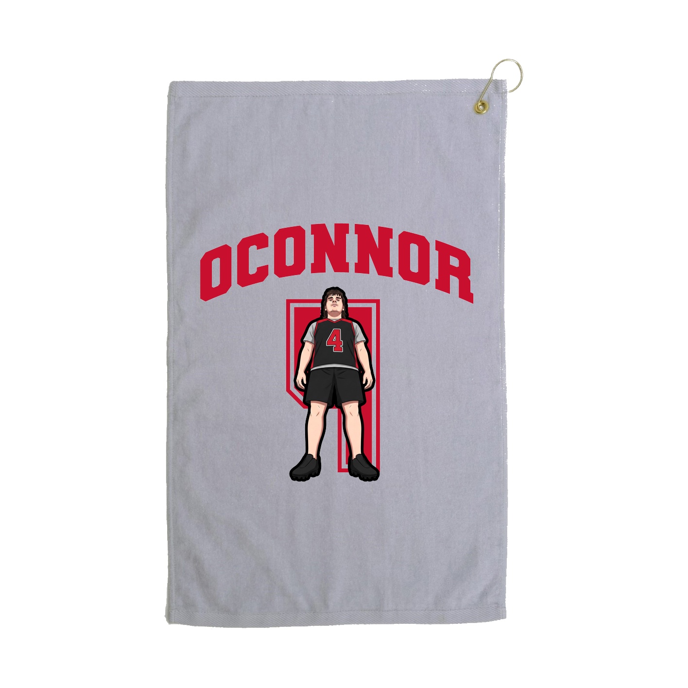 Golf Towel — Number in Grey