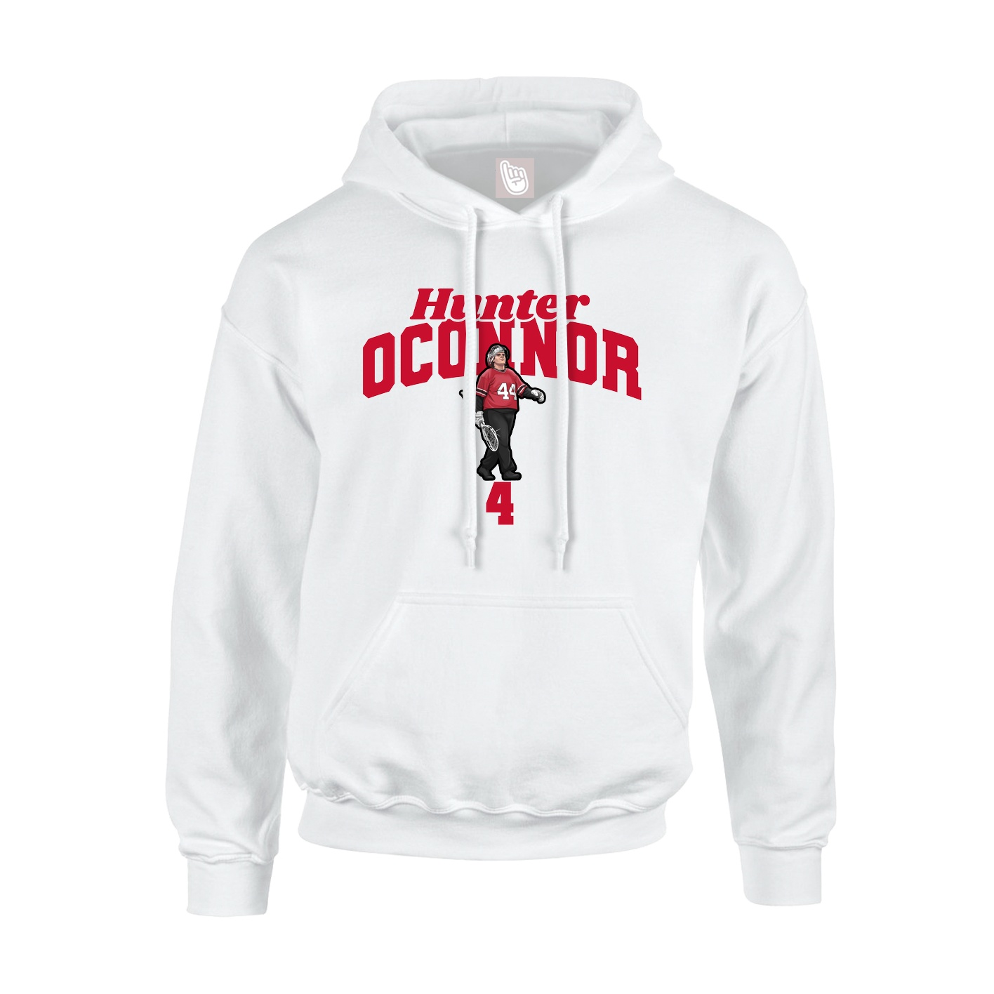 Youth Hoodie — Signature Arch in White