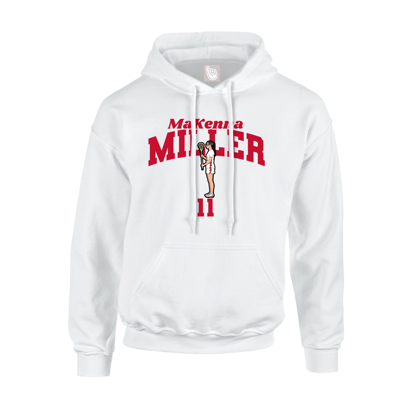Hoodie — Signature Arch in White