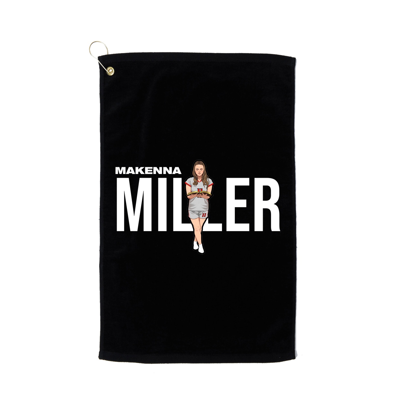Golf Towel — Player Name in Black