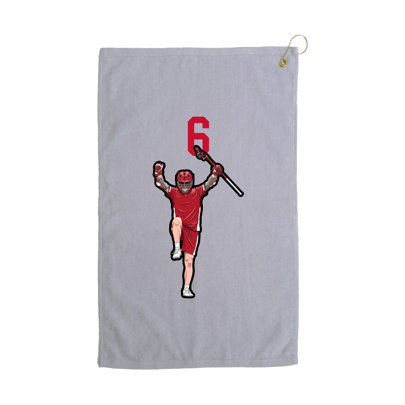 Golf Towel — Number Top in Grey