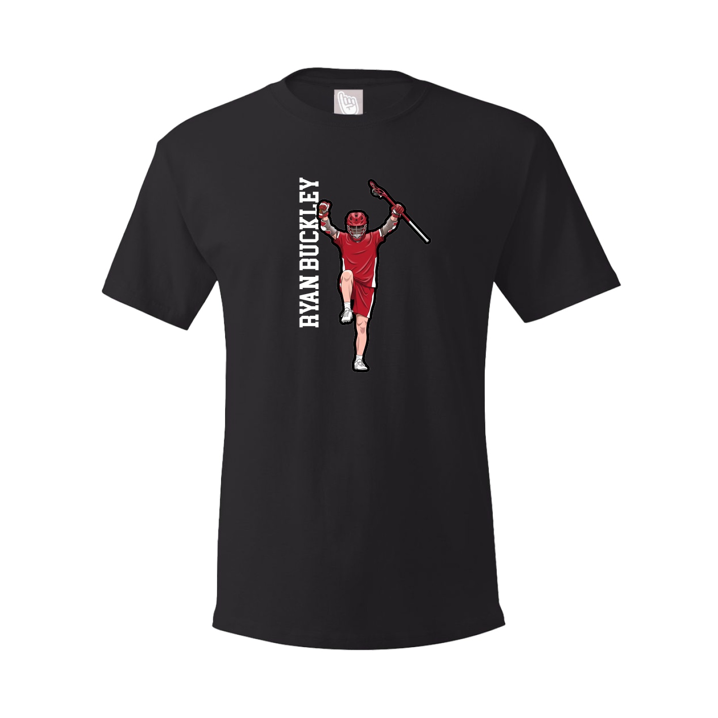 Youth Tee — Name Vertical in Black