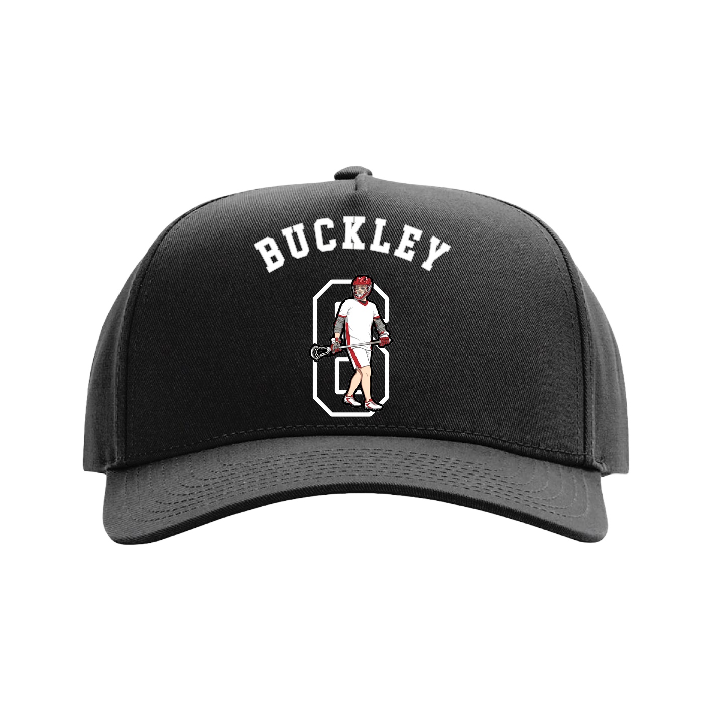 Full Fabric Five-Panel Champ Cap — Shirsey Arch in Black