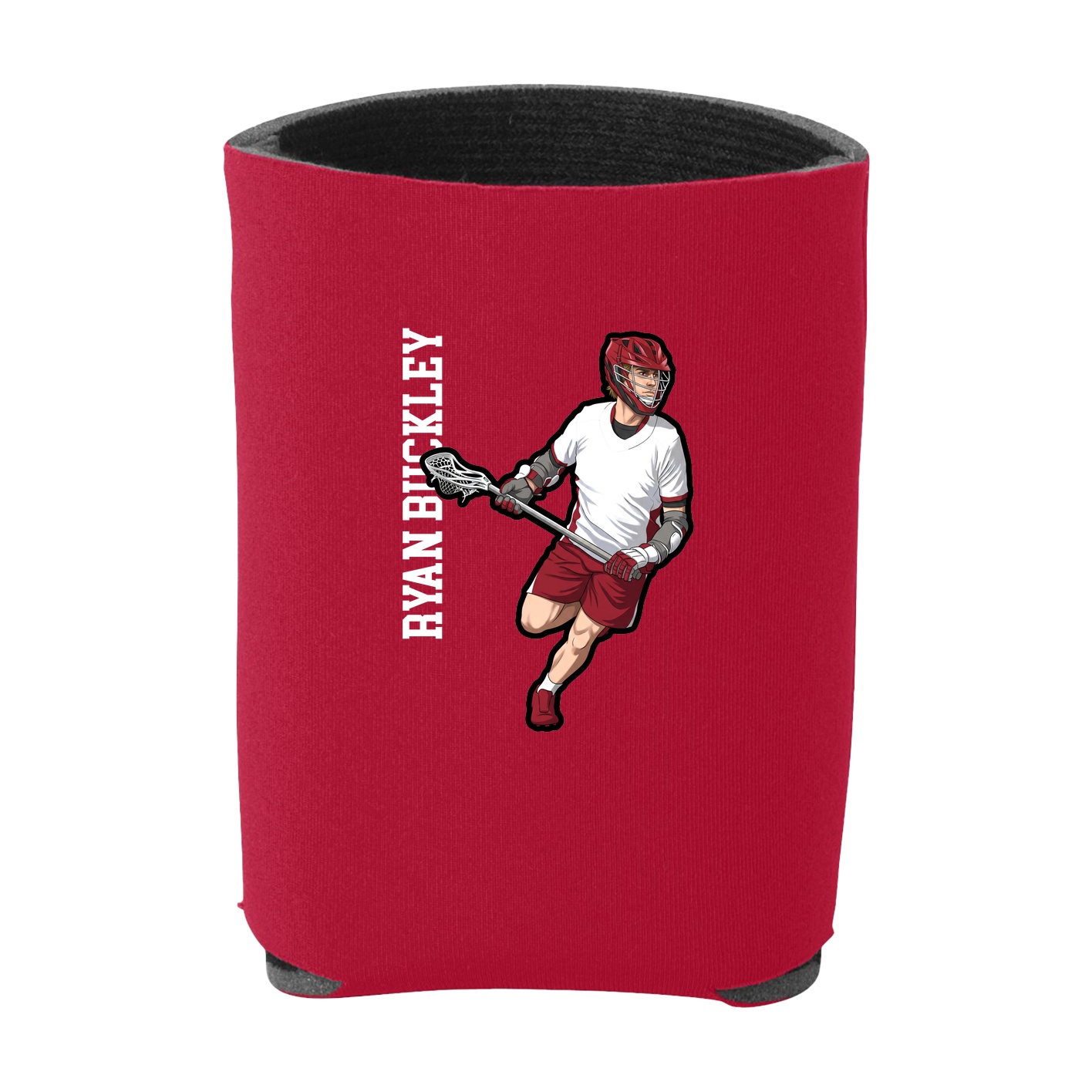 Can Holder — Name Vertical in Red