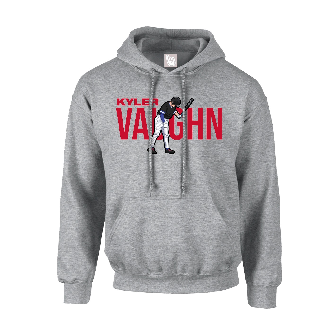 Hoodie — Player Name in Grey