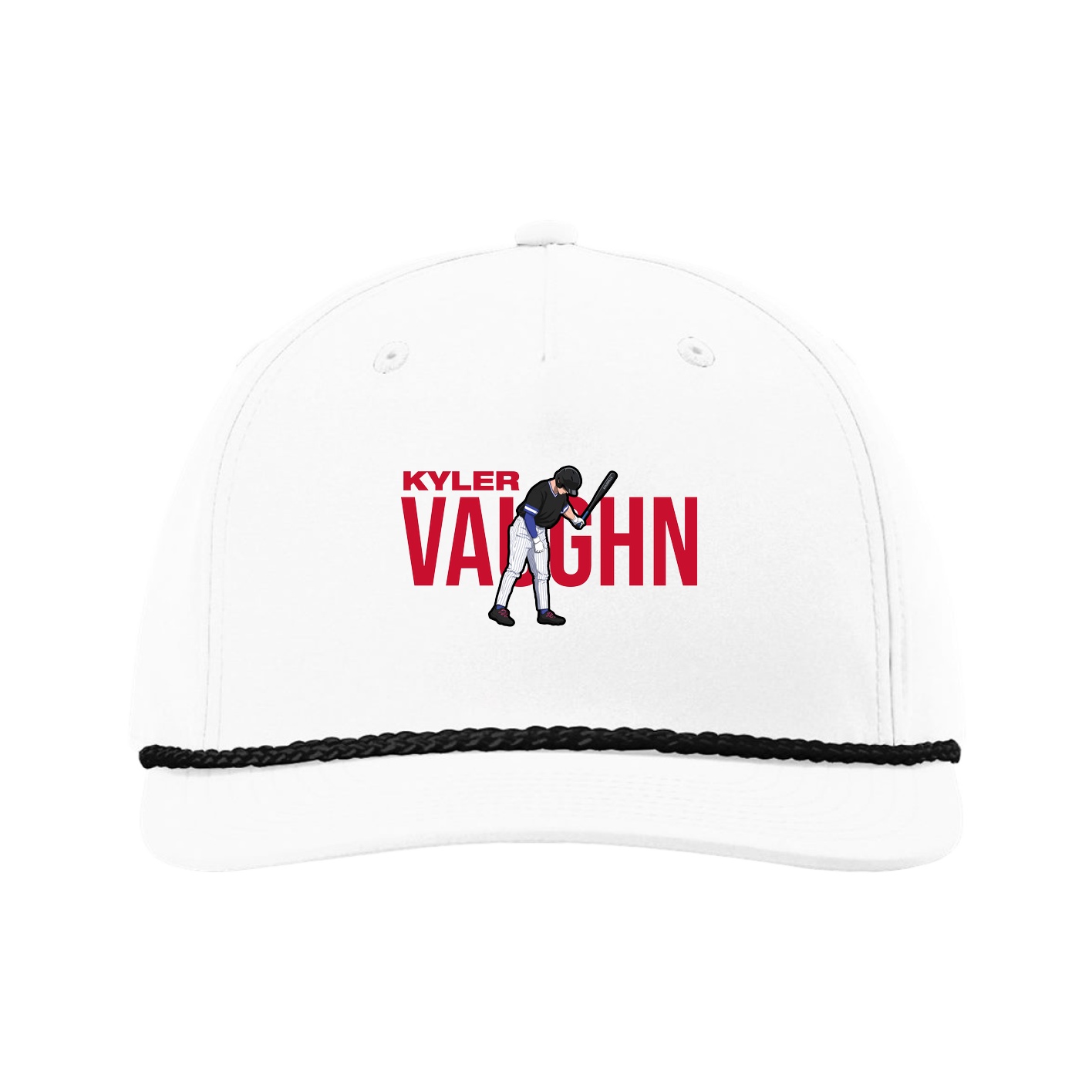 Five-Panel Classic Rope Cap — Player Name in White