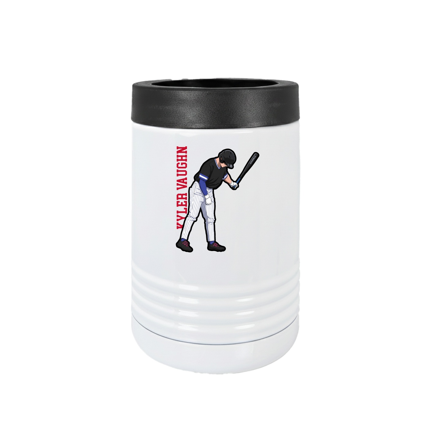 Beverage Holder — Name Vertical in White