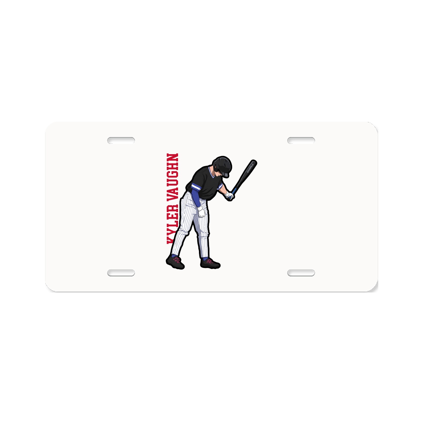 License Plate — Name Vertical in Classic