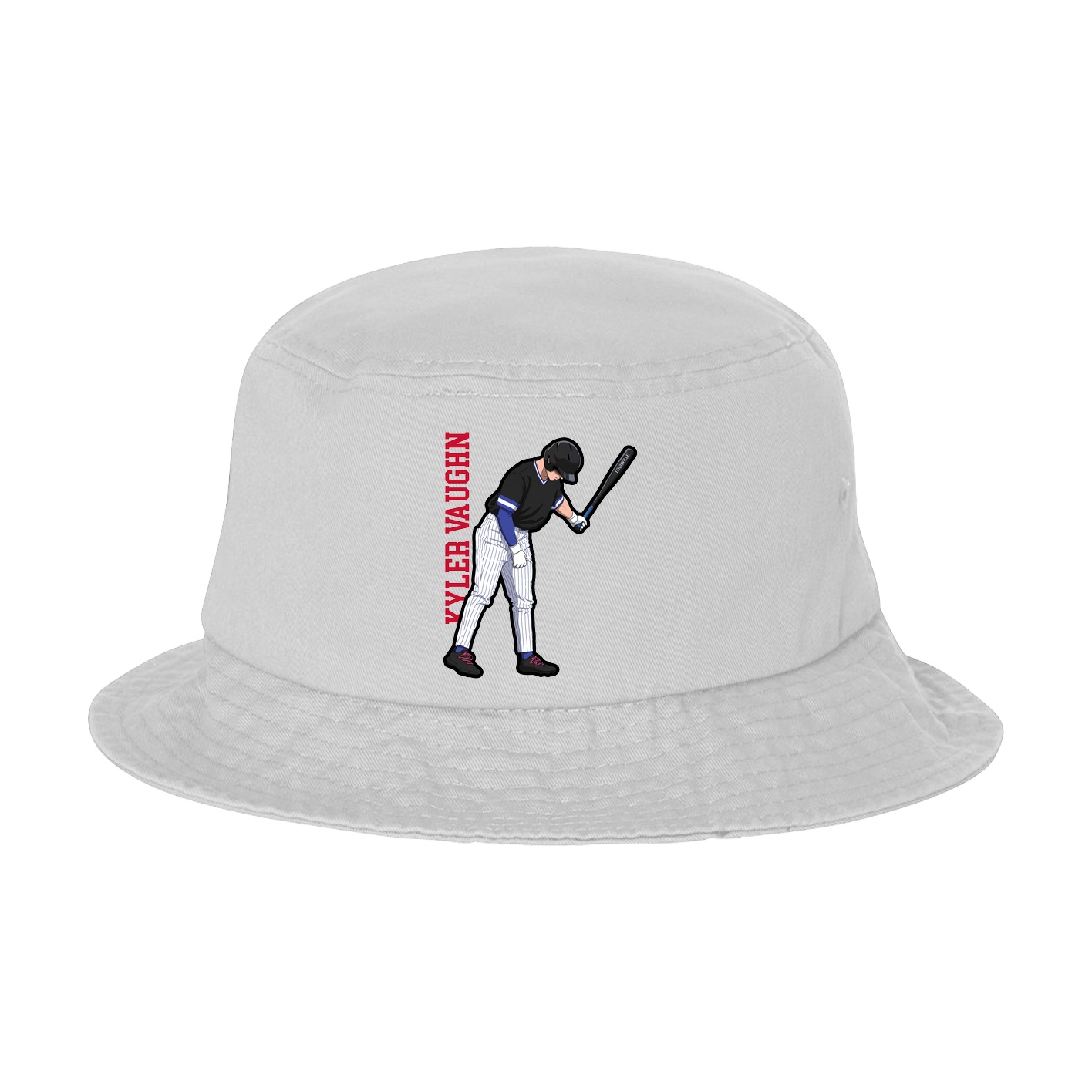 Bucket Cap — Name Vertical in White