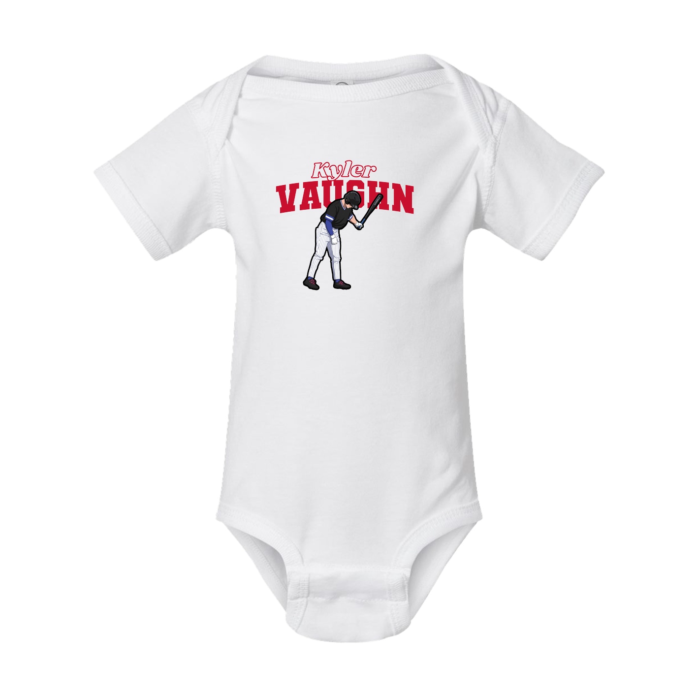 Baby Onesie — Name Arch in White