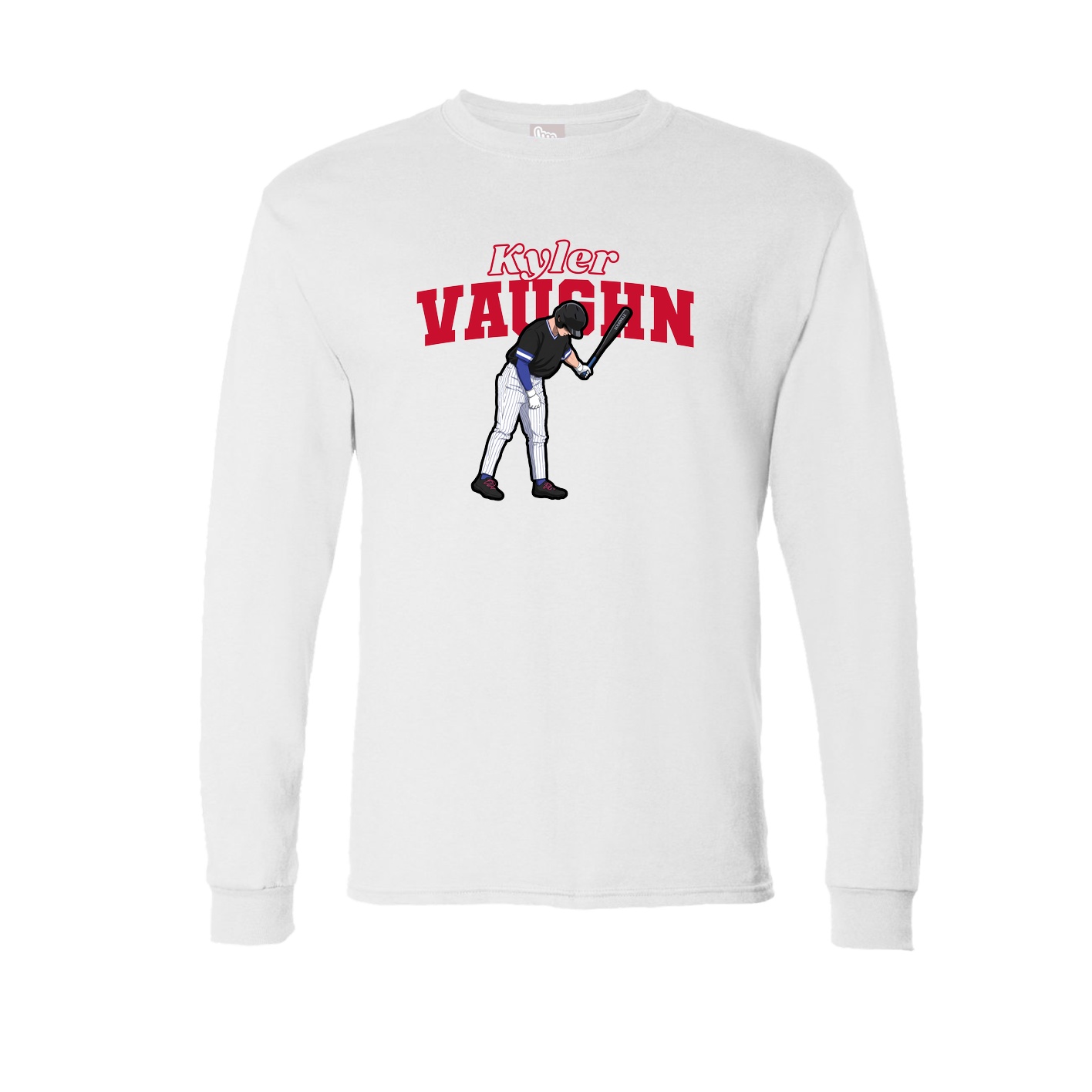 Long Sleeve Tee — Name Arch in White