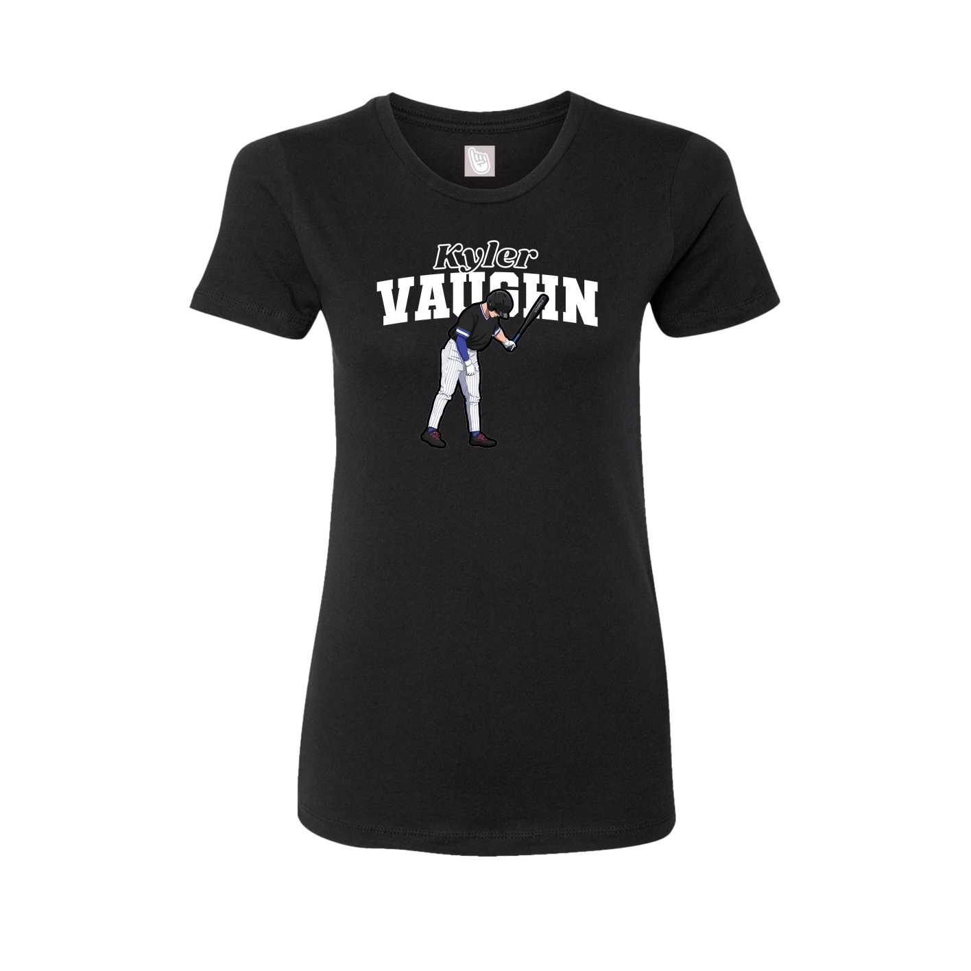 Fitted Women's Tee — Name Arch in Black